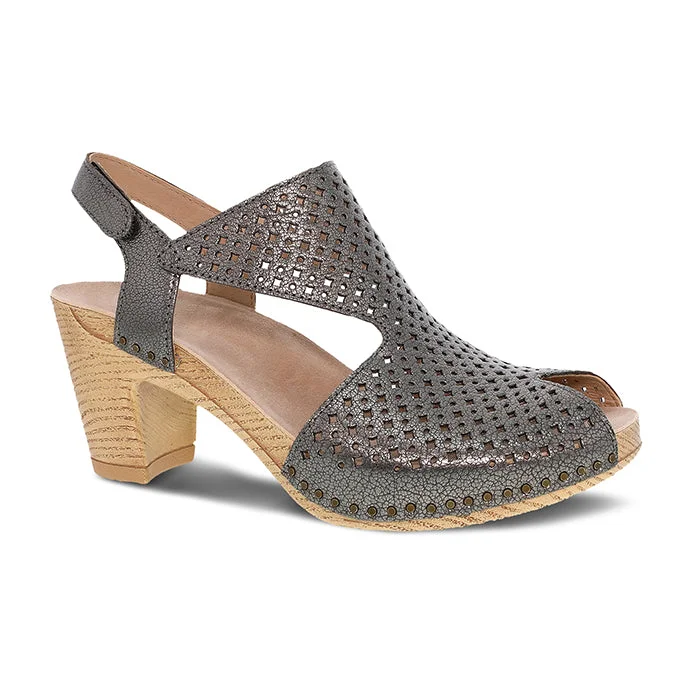 Women's Leather - Strapped Sandals with a Braided Detail in Brown for a Rustic Appeal Women's Leather - Strapped Sandals with a Braided Detail in Brown for a Rustic Appeal Orthopedic Women's Sandals with Arch Support in Gray for Foot HealthWomens Dansko Teagan in Gunmetal