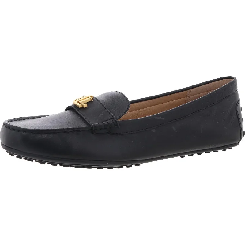 Lauren Ralph Lauren Womens Logo Leather Loafers