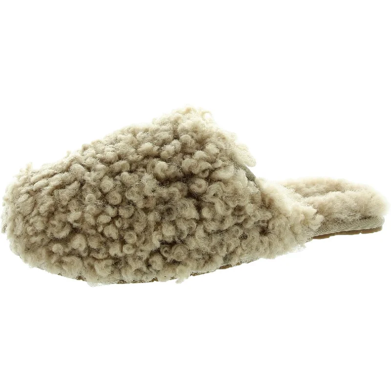 Ugg Womens Maxi Curly Textured Shearling Slide Slippers