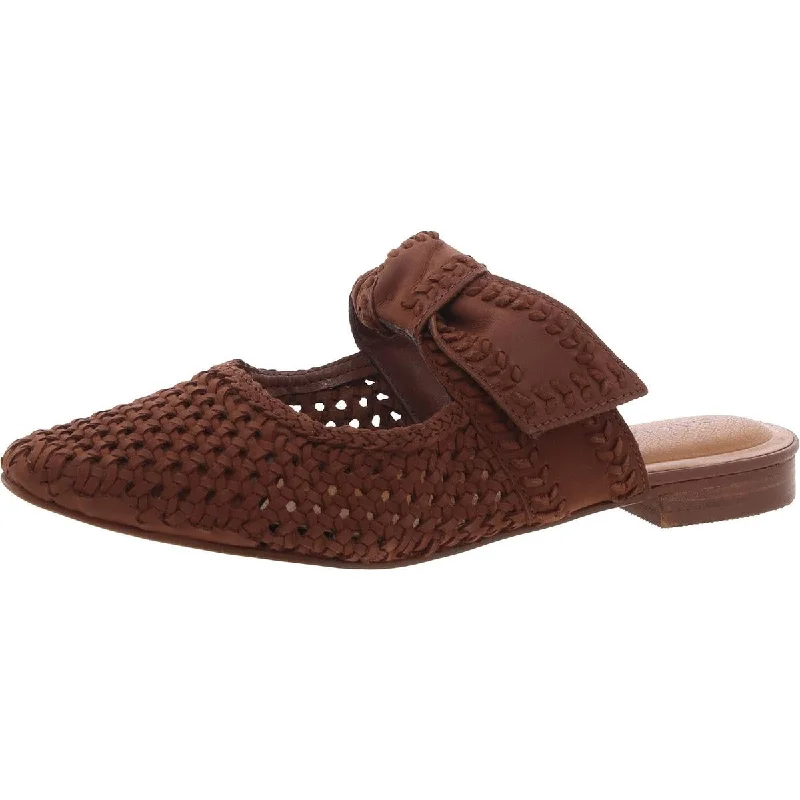 Lucky Brand Womens Grenaldie Leather Woven Mules