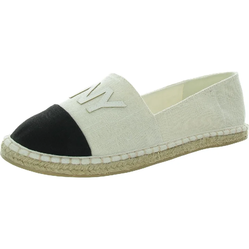 Jones New York Womens Logo Canvas Flat Shoes