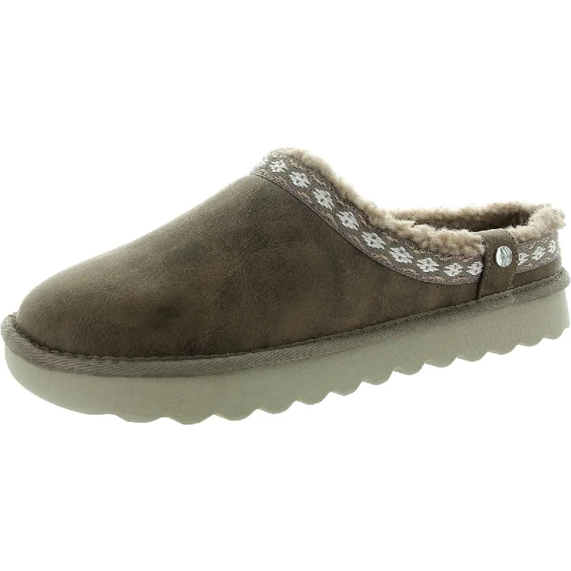 Skechers Womens Faux Fur Lined Slide Slippers