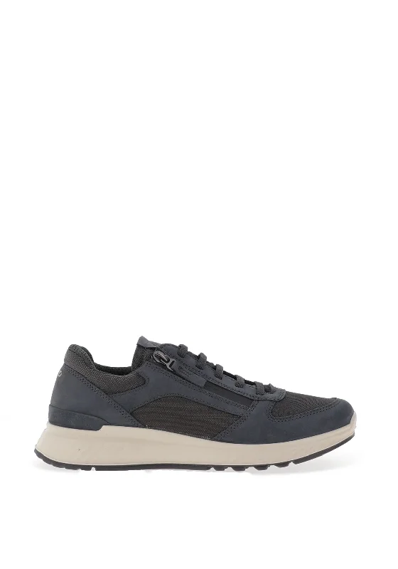 Ecco Womens Exostride Leather Trainers, Magnet