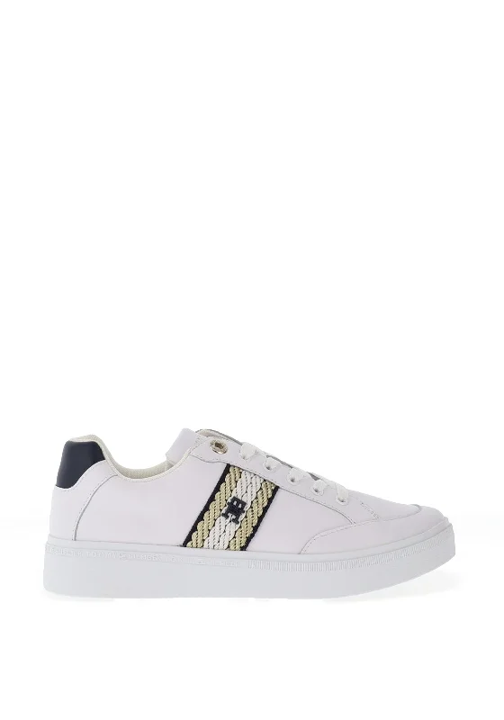 Tommy Hilfiger Womens Court Webbing Trainers, White