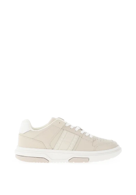 Tommy Jeans Womens Skate Trainers, Bleached Stone