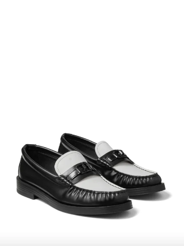 Addie logo-plaque leather loafers