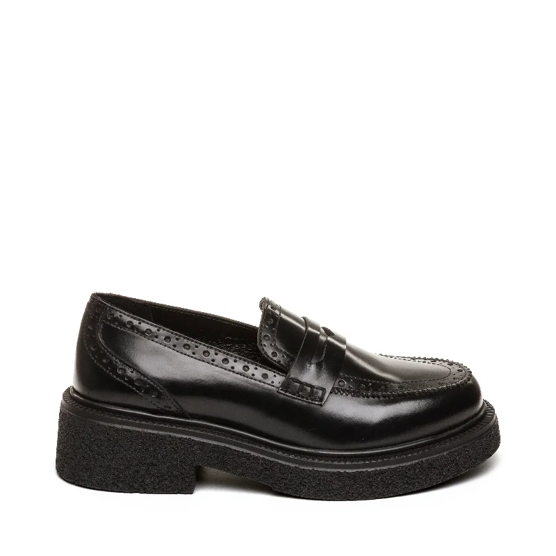 Laurela Flat Shoe BLACK LEATHER