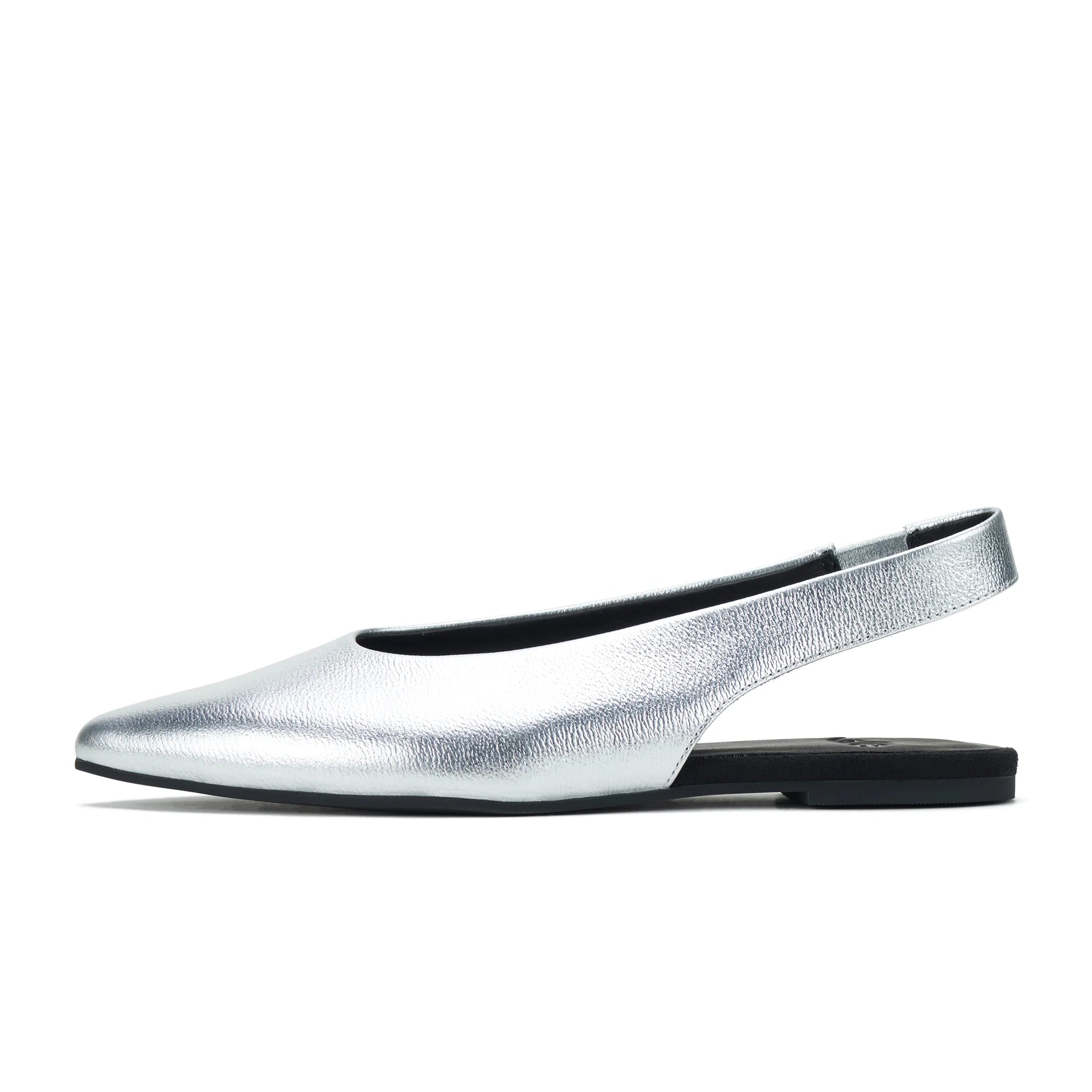 Rollie Pointed Slingback Silver