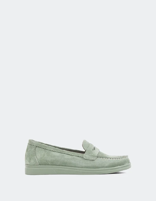 Sperry Green Suede