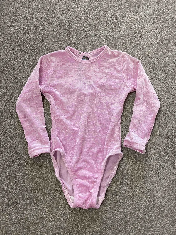 Agiva Long Sleeve Crushed Velour Leotard