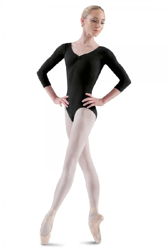 Bloch 3/4 Slv Pinch Front & Back Leotard L5436