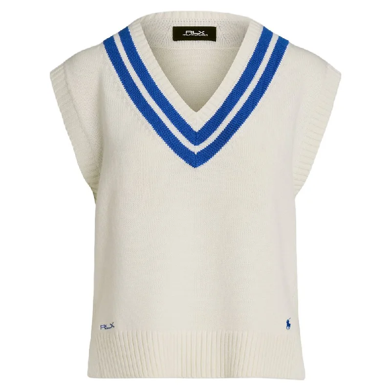 Ralph Lauren Cotton V-Neck Sweater Golf Vest 2024 Women