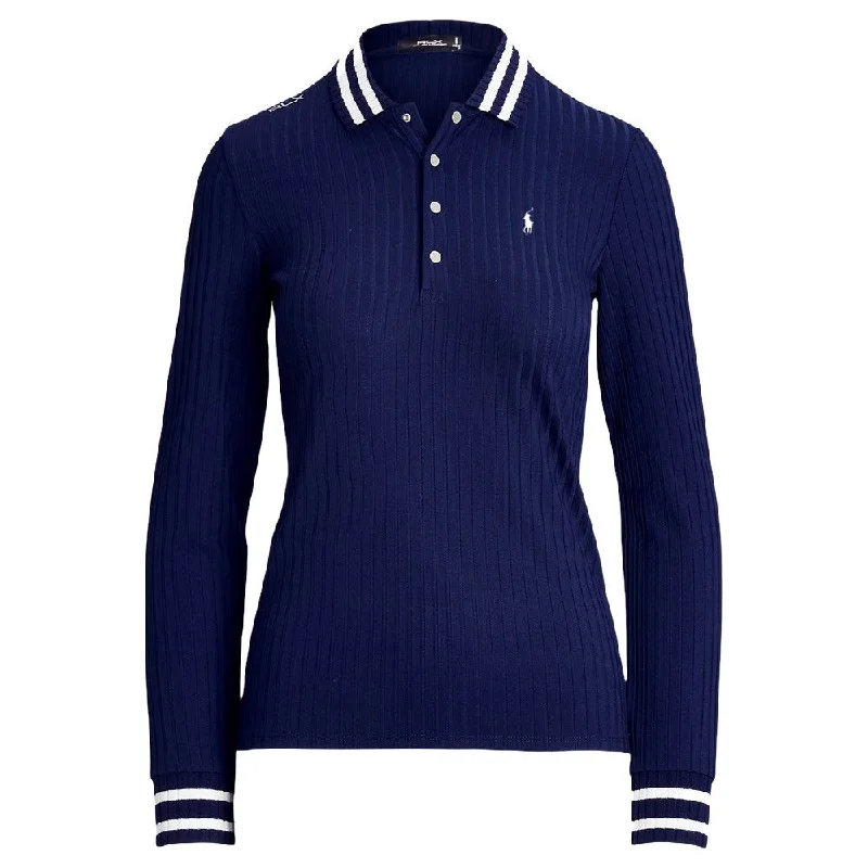 Ralph Lauren Longsleeve Drop Needle Rib Knit Golf Polo (Slim Fit) 2024 Women