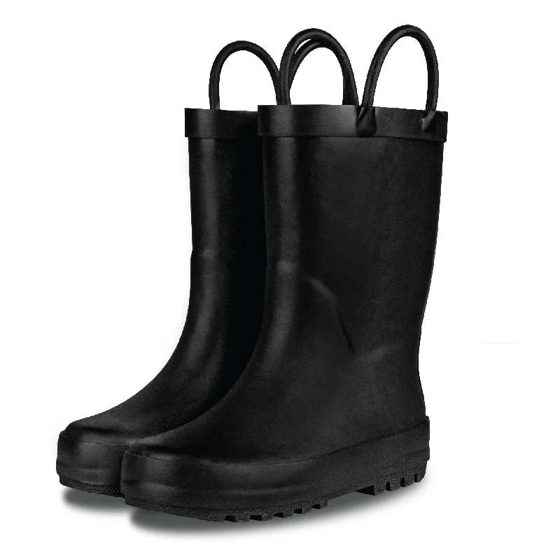 Chalkboard Black Matte Rain Boots