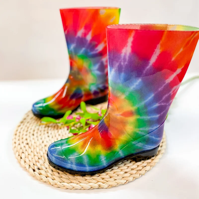 Last Chance Size 6 & 7 | Corky's | Riverwalk Rain Boots in Tie Dye