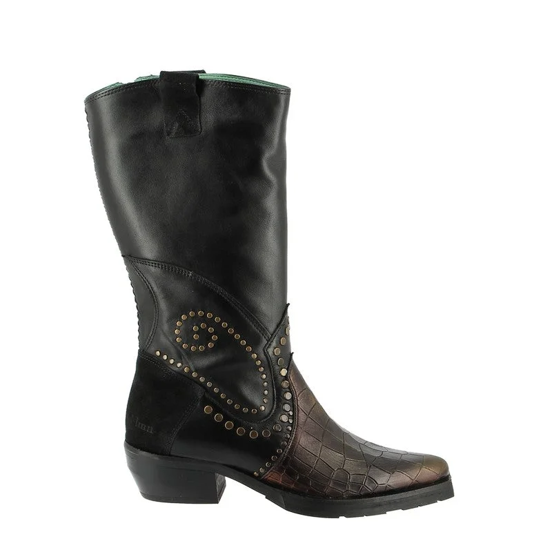 Felmini D264 Black/Bronze Calf Boot