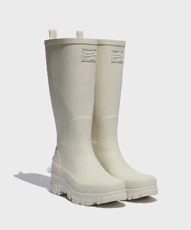 Flatform Rain Boots Long - Cream