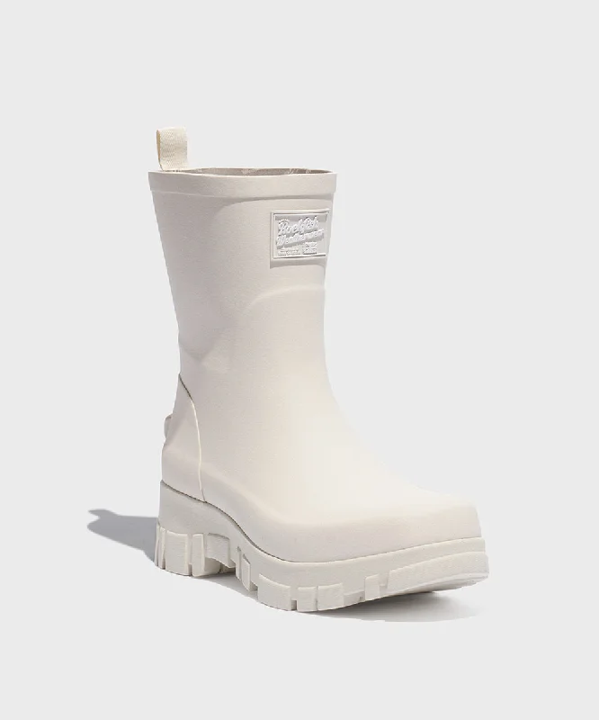 Flatform Rain Boots Middle - Cream