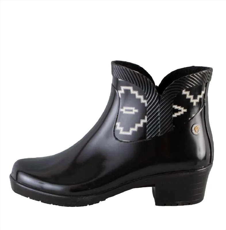 Heritage Kiva Steps City Ankle Rain Boots In Black