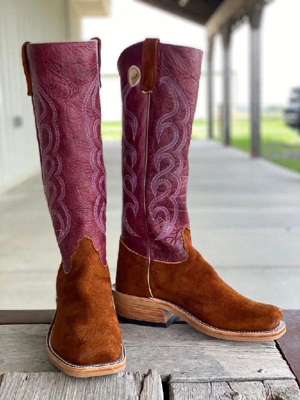 Olathe Boot Co. | Tan Elk Roughout Boot