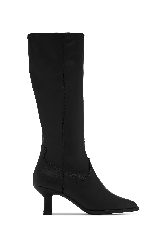 Roxanna Kitten Heel Boots - Black