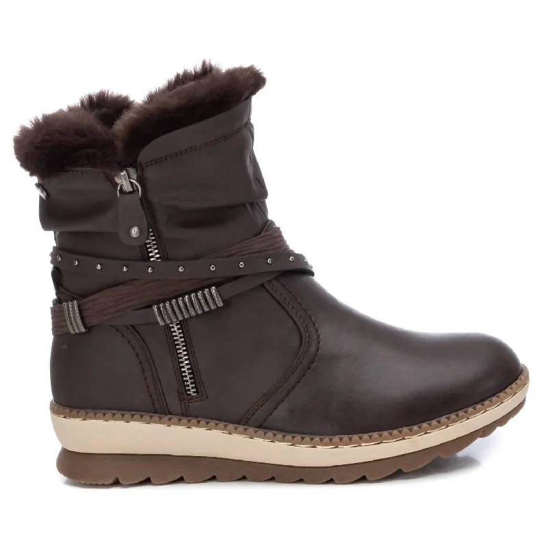 Women's Winter Booties In Brown